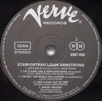 2LP/Doos Louis Armstrong: Starportrait