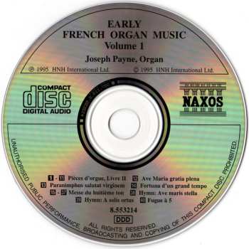 CD Nicolas De Grigny: Early French Organ Music Volume 1