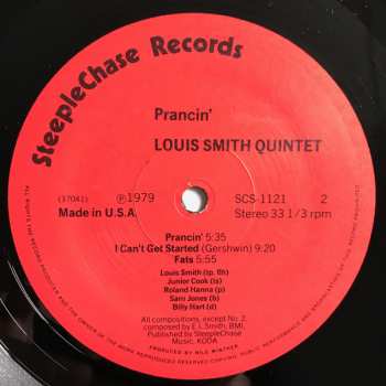 LP Louis Smith Quintet: Prancin'