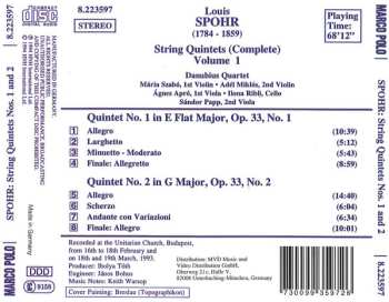 CD Louis Spohr: String Quintets (Complete) Volume 1