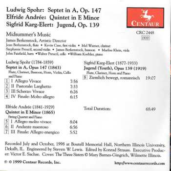 CD Louis Spohr: Septet In A, Op. 147 / Quintet In E Minor / Jugend, Op. 139