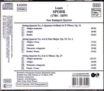 CD Louis Spohr: String Quartets (Complete) Vol. 4 - Nos. 3, 4 & 6