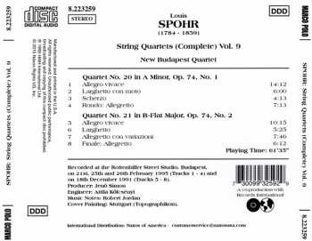 CD Louis Spohr: String Quartets (Complete) Vol. 9