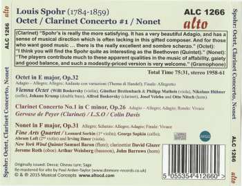 CD Louis Spohr: Octet / Clarinet Concerto #1 / Nonet
