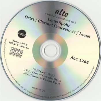 CD Louis Spohr: Octet / Clarinet Concerto #1 / Nonet