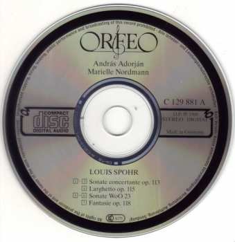 CD Louis Spohr: Werke Für Harfe Und Flöte (Works For Harp And Flute - Oeuvres Pour Harpe Et Flûte)