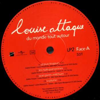 2LP Louise Attaque: Du Monde Tout Autour
