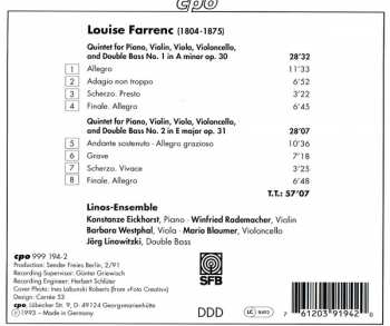 CD Louise Farrenc: Piano Quintets Op. 30 & 31