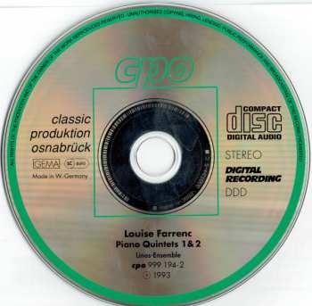 CD Louise Farrenc: Piano Quintets Op. 30 & 31