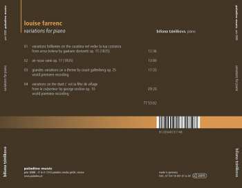 CD Louise Farrenc: Variations For Piano