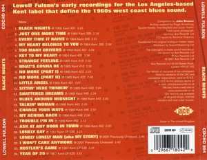 CD Lowell Fulson: Black Nights  (The Early Kent Sessions)