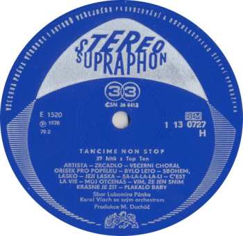 LP Karel Vlach Orchestra: Tančíme Non Stop 27 Hitů Z Top Ten