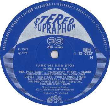LP Karel Vlach Orchestra: Tančíme Non Stop 27 Hitů Z Top Ten