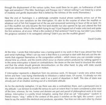 CD Luc Ferrari: Interrupteur / Tautologos 3