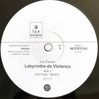 2LP Luc Ferrari: Labyrinthe de Violence LTD | NUM