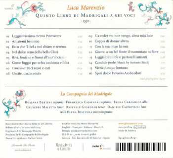 CD La Compagnia Del Madrigale: Quinto Libro Di Madrigali