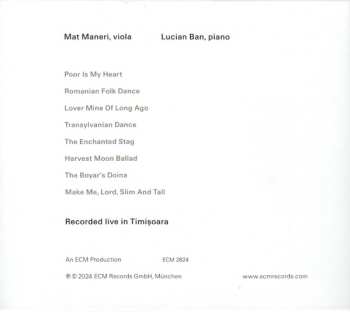 CD Mat Maneri: Transylvanian Dance