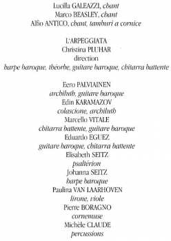 CD L'Arpeggiata: La Tarantella - Antidotum Tarantulae