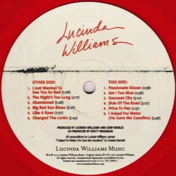 LP Lucinda Williams: Lucinda Williams CLR