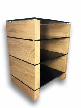 Audiotechnika Ludic - Vanir Audiorack Oak + Black Glass