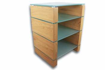 Audiotechnika Ludic - Vanir Audiorack Eikenhout en mat glas