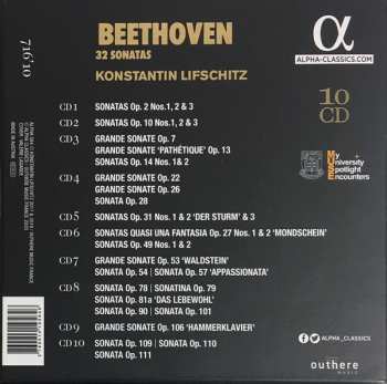 10CD/Doos Ludwig van Beethoven: 32 Sonatas