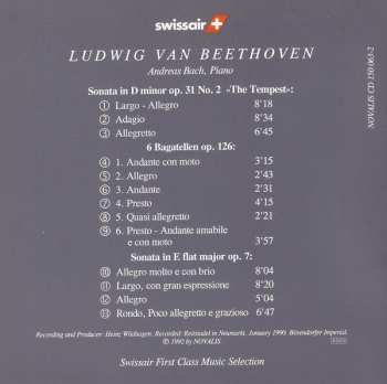 CD Ludwig van Beethoven: Sonata In D Minor Op. 31 No. 2 ≪The Tempest≫ - 6 Bagatellen Op. 126 - Sonata In E Flat Major Op. 7