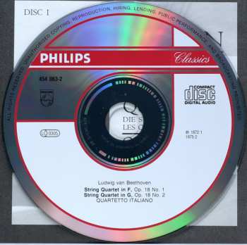 10CD/Doos Ludwig van Beethoven: Complete String Quartets = Die Streichquartette - Les Quatuors À Cordes