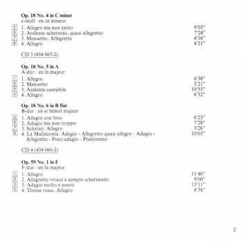 10CD/Doos Ludwig van Beethoven: Complete String Quartets = Die Streichquartette - Les Quatuors À Cordes