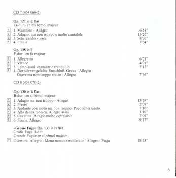 10CD/Doos Ludwig van Beethoven: Complete String Quartets = Die Streichquartette - Les Quatuors À Cordes