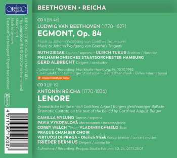 2CD Ludwig van Beethoven: Egmont / Lenore