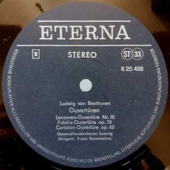 LP Ludwig van Beethoven: Ouvertüren (Die Geschöpfe Des Prometheus Op. 43 / Leonore I Op. 138 / Leonore II / Leonore III / Fidelio Op. 72 / Coriolan Op. 62)