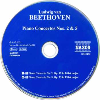 CD Ludwig van Beethoven: Piano Concertos Nos. 2 & 5