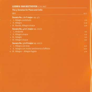 2CD Ludwig van Beethoven: Sonatas For Cello & Piano (Op. 5 Nos. 1 & 2 · Op.69 · Op. 102 Nos. 1 & 2)