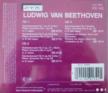 3CD Ludwig van Beethoven: Klavierkonzerte Nr 1 - 5