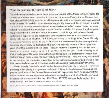 CD Ludwig van Beethoven: Missa Solemnis