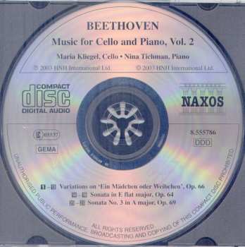 CD Ludwig van Beethoven: Music For Cello And Piano Vol. 2