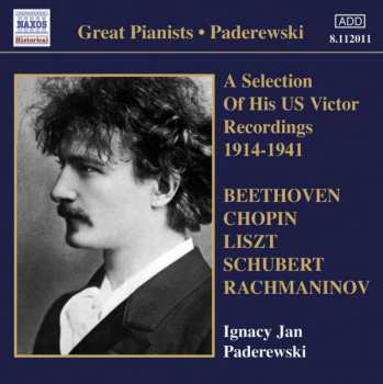 CD Ludwig van Beethoven: Paderewski - A Selectino Of His Us Victor Recordings