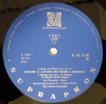 LP Ludwig van Beethoven: Koncert Pro Klavír A Orchestr Č.2 B Dur, Op.19 / Fantazie C Moll Pro Klavír, Sbor A Orchestr, Op.80