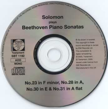 CD Ludwig van Beethoven: Piano Sonatas Nos.23 "Appassionata", 28, 30 & 31