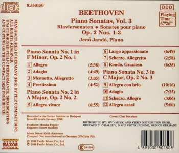 CD Ludwig van Beethoven: Piano Sonatas, Vol. 3