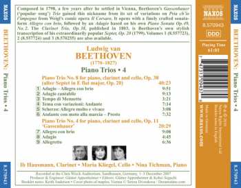 CD Ludwig van Beethoven: Piano Trios Nos. 4 And 8 (For Piano, Clarinet And Cello)
