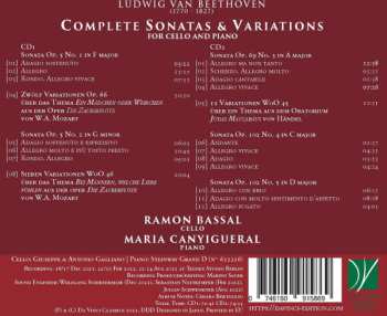 2CD Ludwig van Beethoven: Complete Sonatas And Variations For Cello And Piano