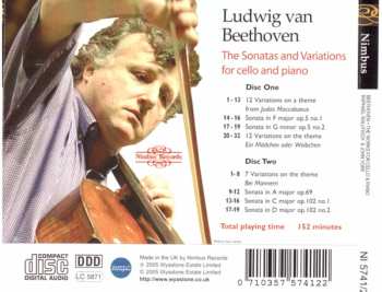 2CD Ludwig van Beethoven: The Sonatas And Variations For Cello And Piano