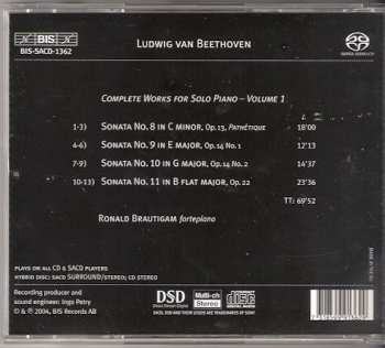 SACD Ludwig van Beethoven: Complete Works For Solo Piano, Volume 1 - Sonatas Op. 13 Pathétique, Op. 14 Nos. 1 & 2, Op. 22