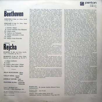 LP Ludwig van Beethoven: Serenáda D Dur Pro Flétnu, Housle A Violu, Op. 25 / Kvartet G Dur Pro Flétnu, Housle, Violu A Violoncello, Op. 98, Č. 3