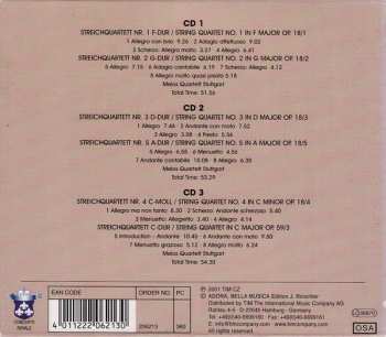 3CD Ludwig van Beethoven: Streichquartette Op. 18/1-5, Op. 59/3 = String Quartets Op. 18/1-5, Op. 59/3