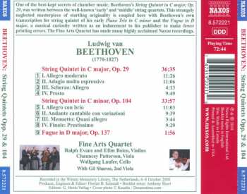 CD Ludwig van Beethoven: String Quintets Op. 29 & Op. 104 