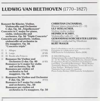 CD Ludwig van Beethoven: Tripelkonzert • Triple Concerto / Violinromanzen • Violin Romances Nos. 1 & 2
