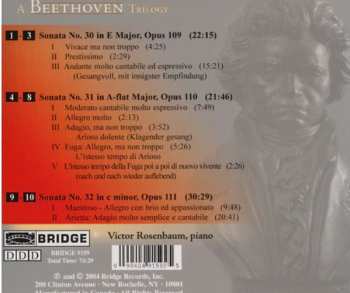 CD Ludwig van Beethoven: A Beethoven Trilogy (The Last Three Sonatas)  